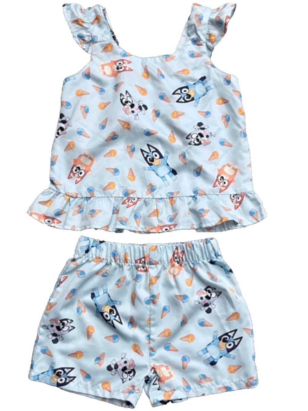 Bluey Bingo Matching Family Tank Top & Shorts Outfit Set Size 3T